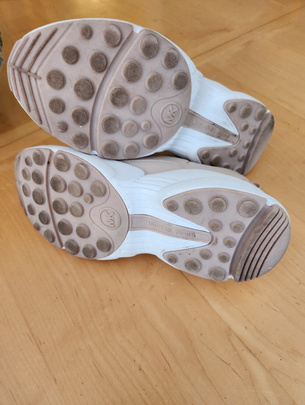 Michael Kors Blush Slip-On Mesh Trainer with Gold MK Accents - Picture 5 of 5